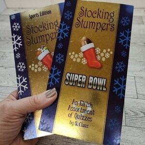 Stocking Stumpers (Lot of 2) Trivia Paperback Books Sports Football Baseball Gol